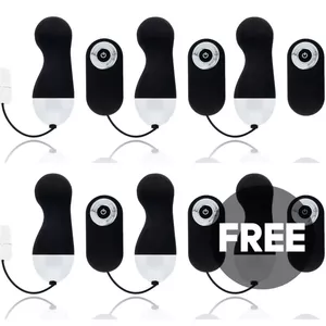 Vibrators brilly glam IAN Remote Control 5+1 Free — silikons/ABS, garums 19 cm, diametrs 3 cm, melns