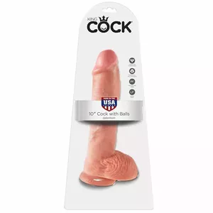 Dildo King Cock 10, realistic dildo with balls, length 26.5 cm, weight 0.709 g