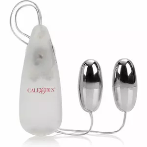 CALEX VIBRATING BULLETS SILVER  DUO