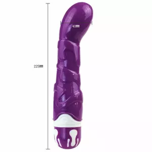 Realistic Cock vibrator BAILE — 22 cm length, 4 cm diameter, 10 rhythms, TPR, violet