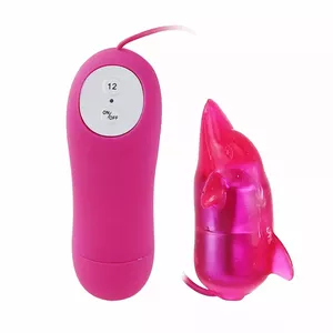 Vibrator BAILE Cute Secret Dolfin 12V, soft silicone, waterproof, ergonomic, pink