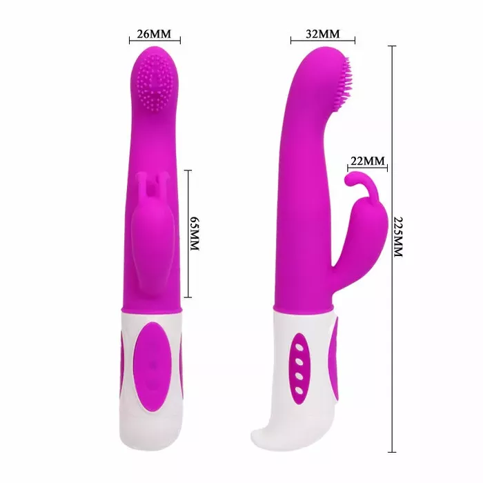 Rabbit vibrator SMART Hugh — silicone 22.5 cm Photo 6