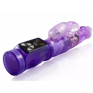Вибратор BAILE Mini Rotator с клиторальным отростком Rabbit Happy Angel — длина 21,5 см, диаметр 3,5 см, TPR