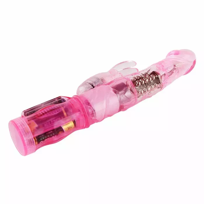 Вибратор BAILE Pink Rabbit Mini Rotator — 21,5 см Photo 4