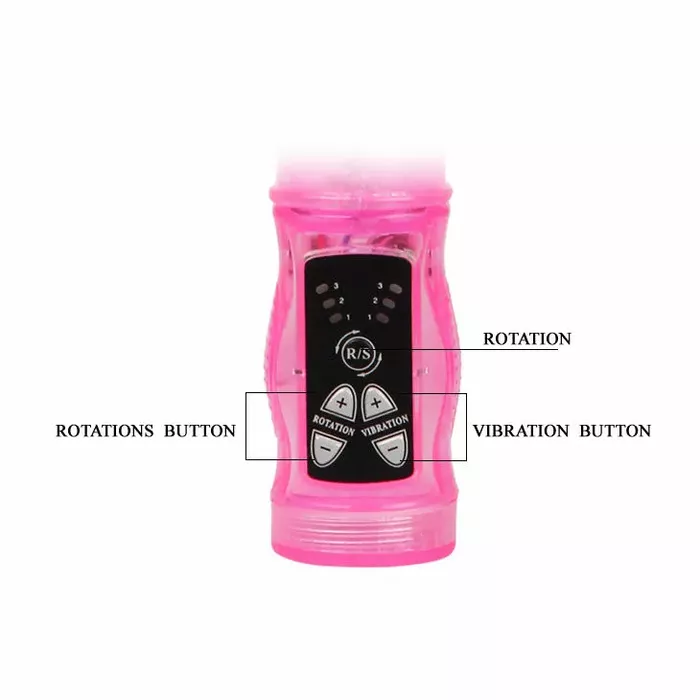 Вибратор BAILE Pink Rabbit Mini Rotator — 21,5 см Photo 5
