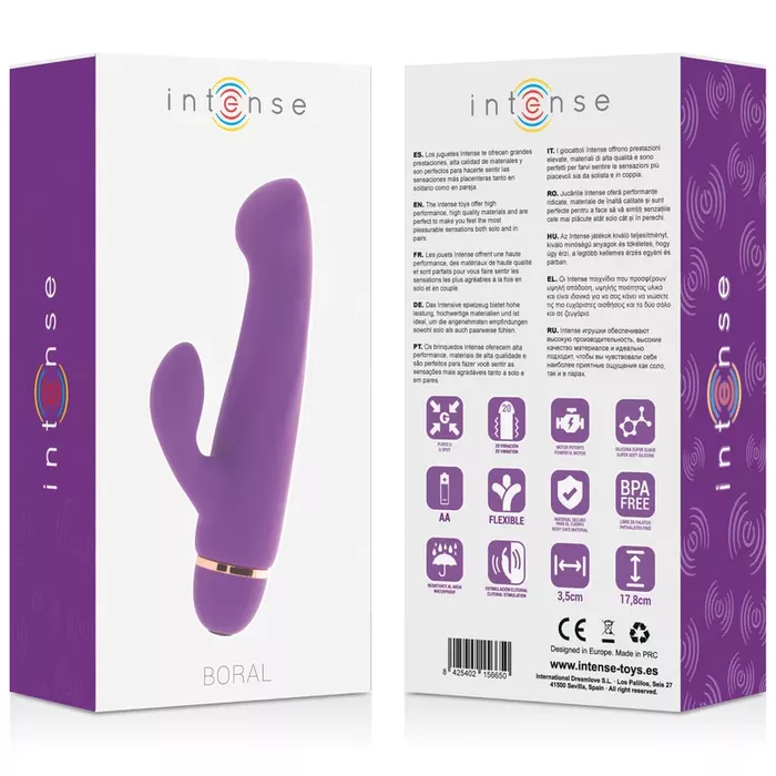 Vibrator INTENSE BORAL — silicone, 20 speeds Photo 7