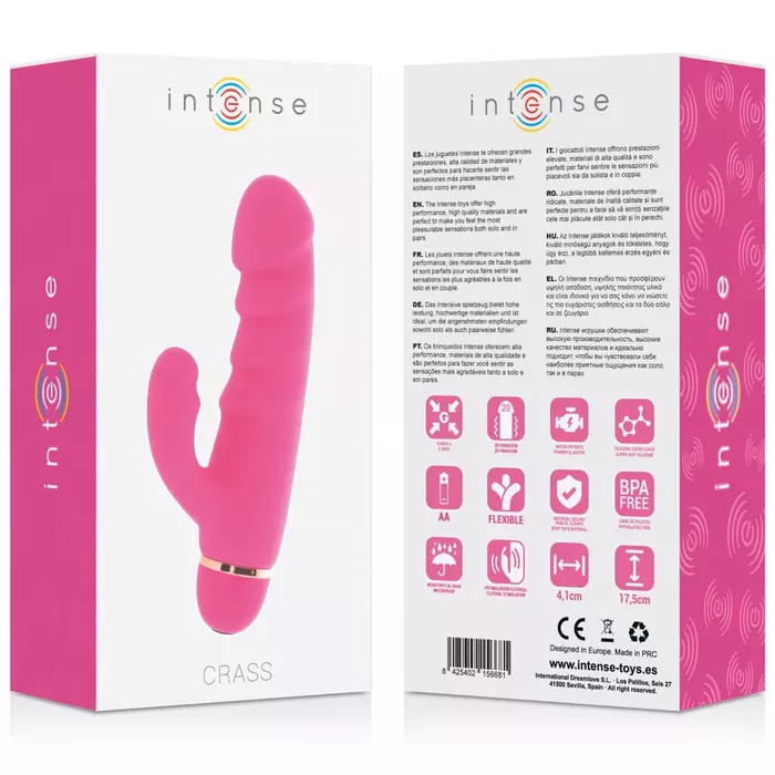 INTENSE Crass Vibrator - 20 Speeds Silicone Pink Photo 9