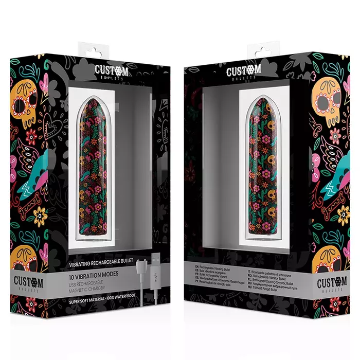 Пульковый вибратор Custom Bullets Rechargeable Skull Magnetic Photo 6