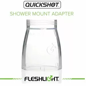 Fleshlight QUICKSHOT SHOWER MOUNT ADAPTER Caurspīdīgs Plastmasa