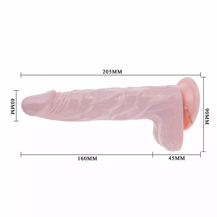 Vibrator BAILE SUPER VIBRO DONG V — TPR 20.5x4 cm Photo 5