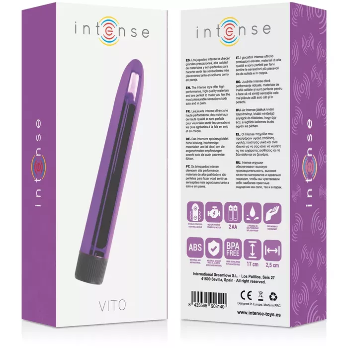 Vibrators INTENSE VITO Lilac, 17 cm Photo 4