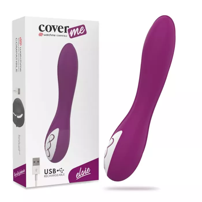 Вибратор COVERME Elsie — 18,9 см силикон, WatchMe Photo 7
