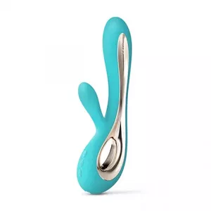 Divkāršas stimulācijas vibrators Lelo Soraya 2 — ķermenim drošs silikons, 12 režīmi, ūdensizturīgs, uzlādējams, aqua green