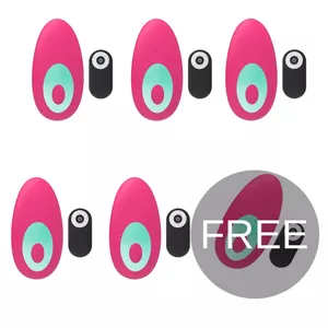Biksīšu vibrators happy loky HAPPY LOKY PANTY VIBE REMOTE CONTROL 5+1 FREE — garums 8 cm, diametrs 4 cm, 100% silikons, rozā
