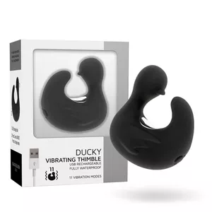 BLACK&SILVER DUCKYMANIA VIBRATOR BLACK