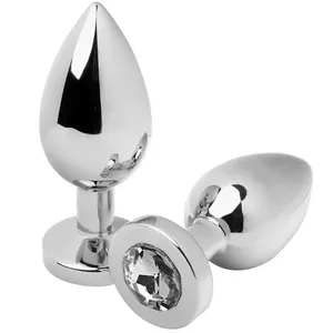 METALHARD ANAL PLUG DIAMOND CLEAR MEDIUM  7.62CM