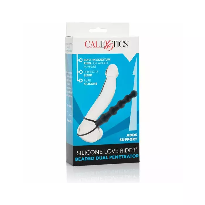 CalExotics Beaded Dual Penetrator — 14.5 cm, Silicone Photo 2