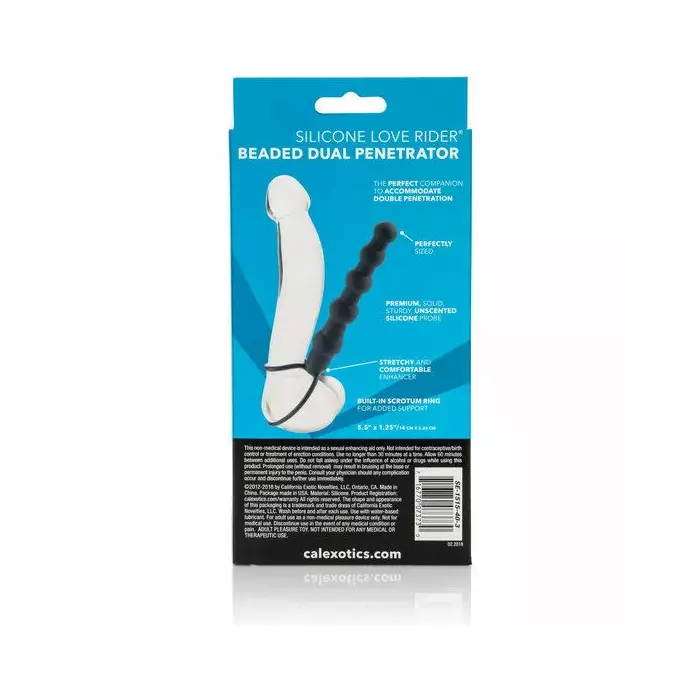 CalExotics Beaded Dual Penetrator — 14.5 cm, Silicone Photo 3