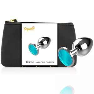 COQUETTE CHIC DESIRE ANAL PLUG METAL BLUE  SIZE S 2.7X 8CM