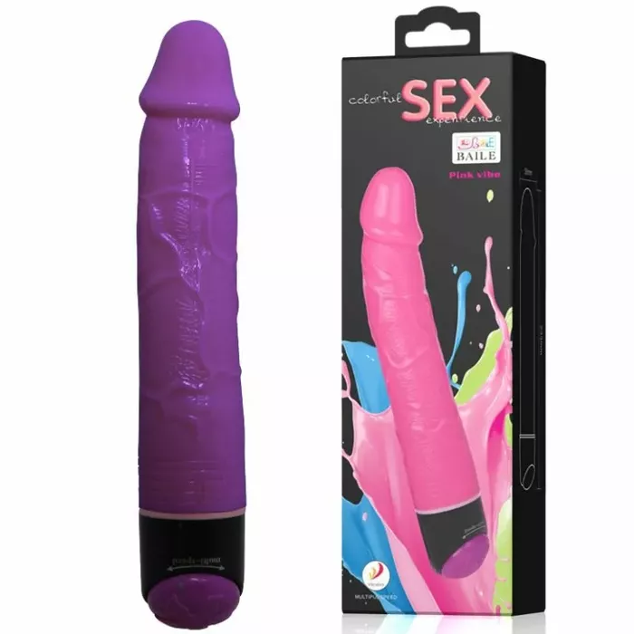 Vibrator BAILE Colorful Sex Lilac 23 cm Photo 2