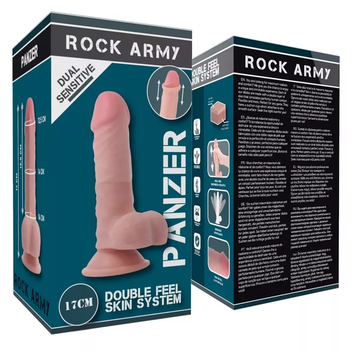 Фаллоимитатор rock-army Dual Density Panzer 17 см Photo 8