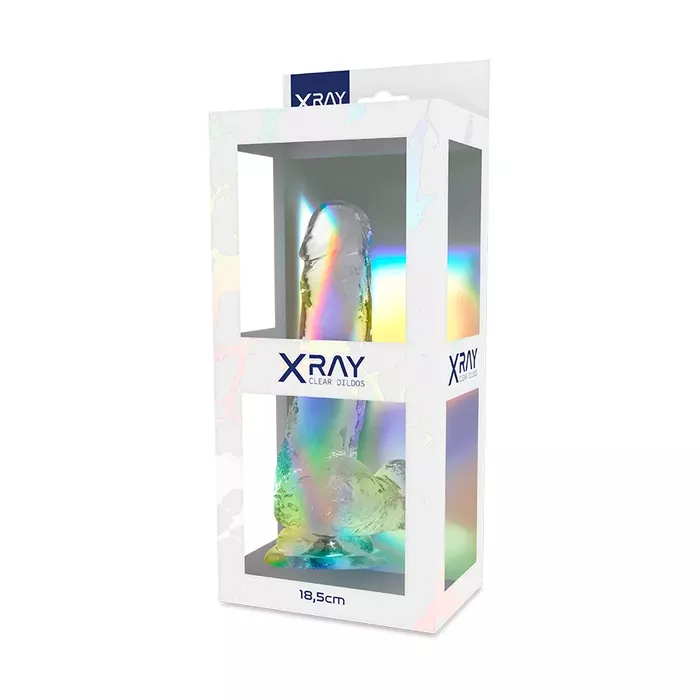 Dildo x ray Clear Cock with Balls — 18.5 cm Photo 7