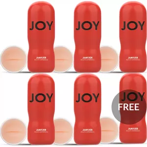 Personal male masturbator JAMYJOB MOUTH POWER — TPR material, red, mouth-style opening