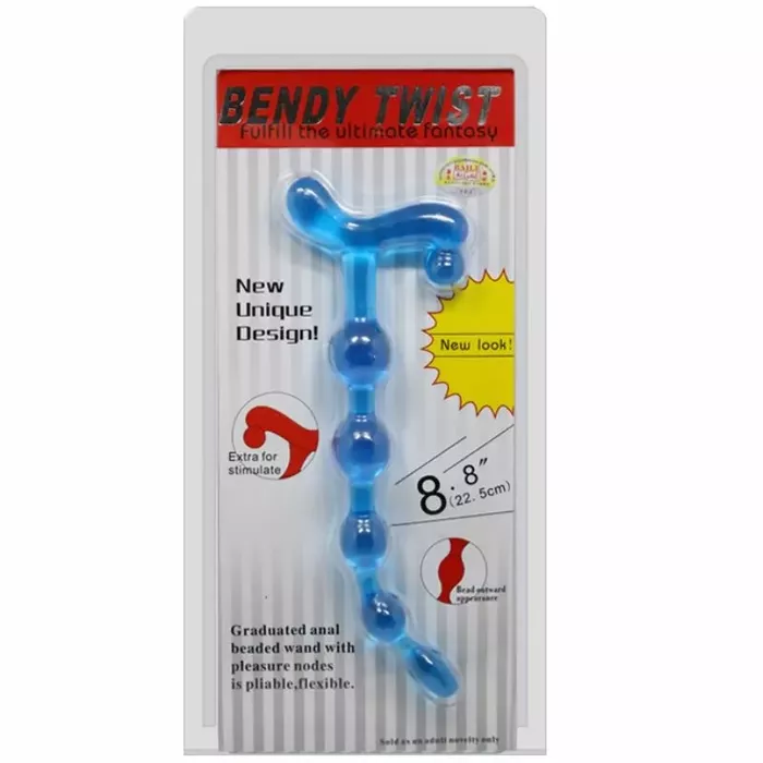Anālie bumbiņas BAILE Bendy Twist Blue Photo 2