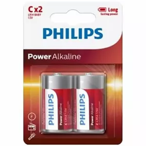 PHILIPS POWER BATTERIES PILA C LR14 PACK 2