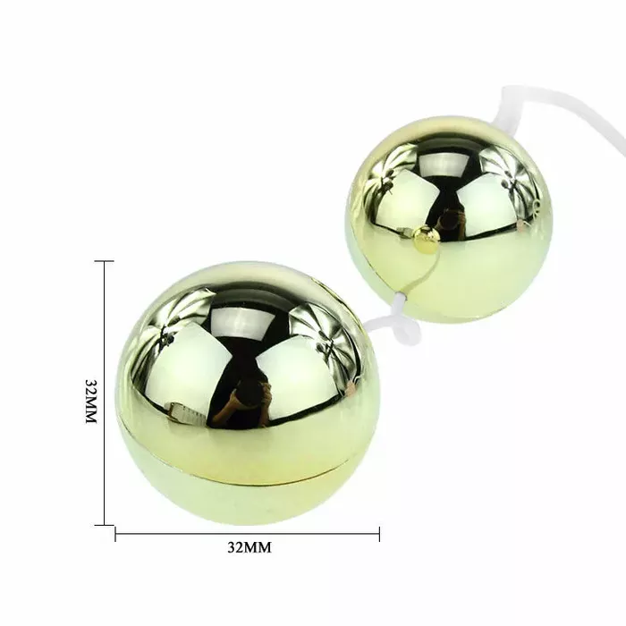 Вагинальные вибрирующие шарики BAILE Golden Chinese Balls Photo 4