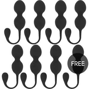 RITHUAL rechargeable Kegel balls Nisha — 100% silicone, black, set 7+1 free