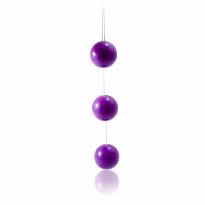 Анальные шарики BAILE STRIP LILAC — ABS, 3.4 см Photo 2