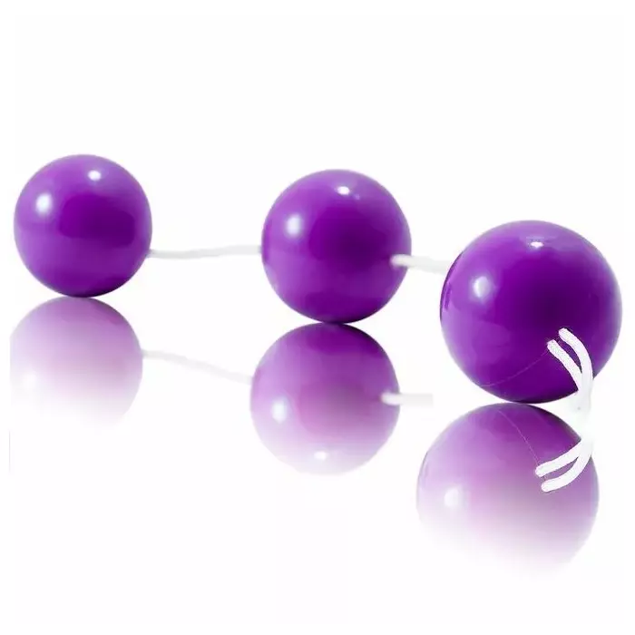 Анальные шарики BAILE STRIP LILAC — ABS, 3.4 см Photo 3