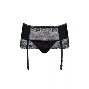 Подвязки-пояс OBSESSIVE OBS Garter Belt L/XL — черный, 85% полиамид, 15% эластан