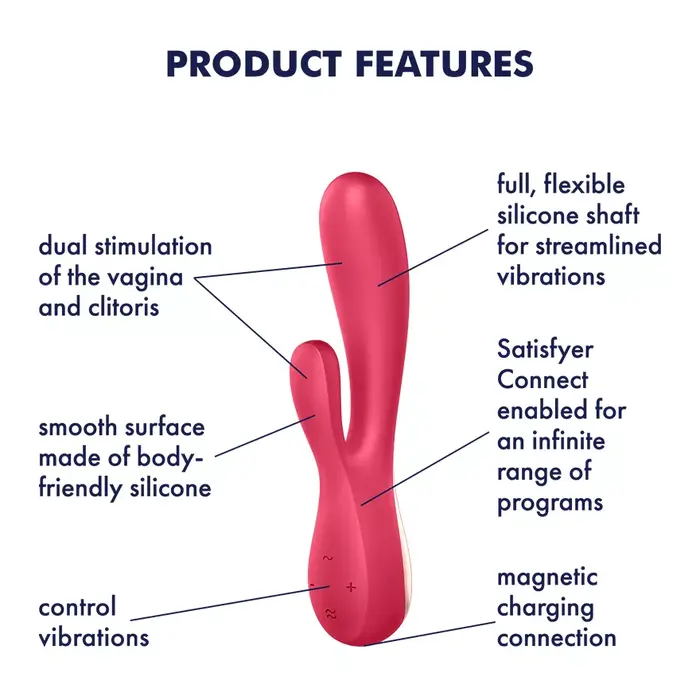 Вибратор SATISFYER Mono Flex Red Photo 6