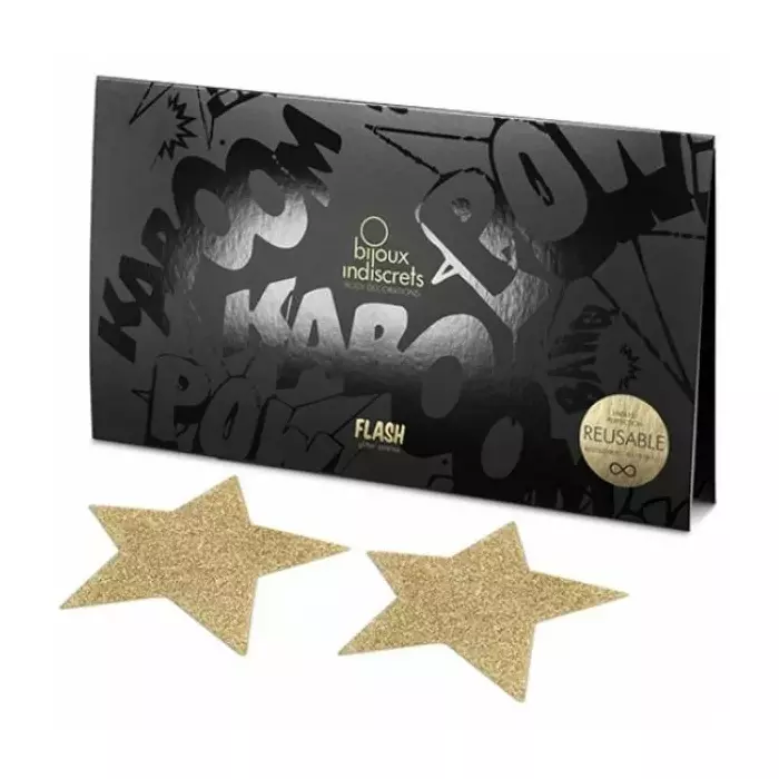Krūšu uzlikas BIJOUX Flash Golden Star Photo 4