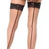 Zeķubikses Leg Avenue Backseam Fishnet Stay Ups Photo 3