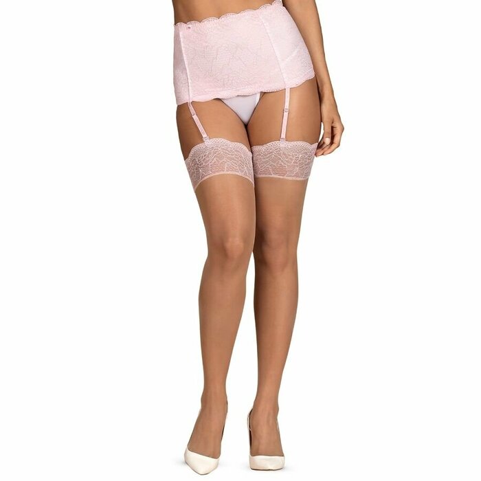 white suspender stockings