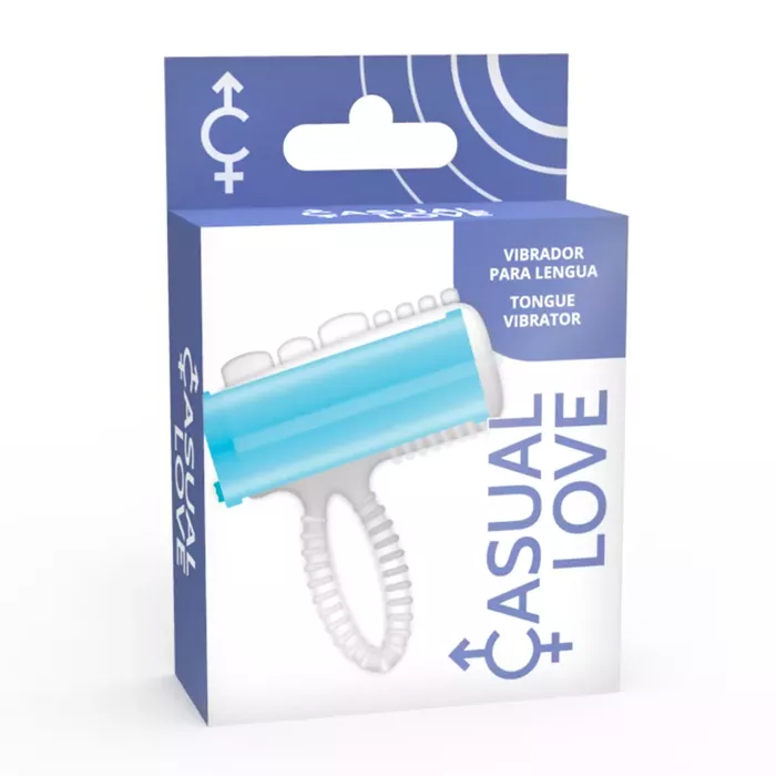 Насадка Casual Love Ring Tongue Vibrating Blue Photo 3
