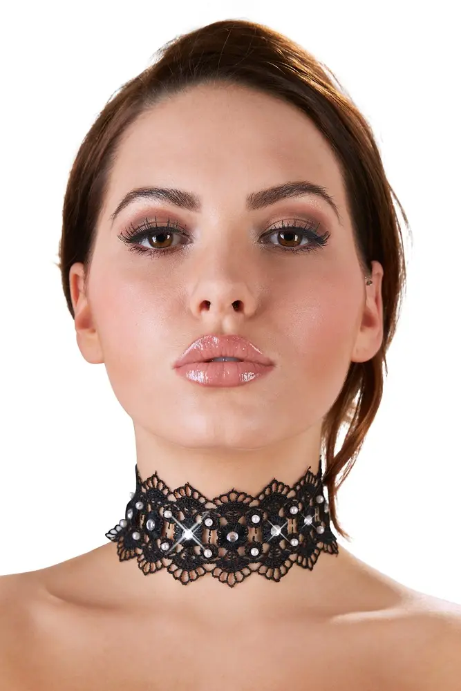 Cottelli Collection Embroidered Choker with rhinestones Photo 10