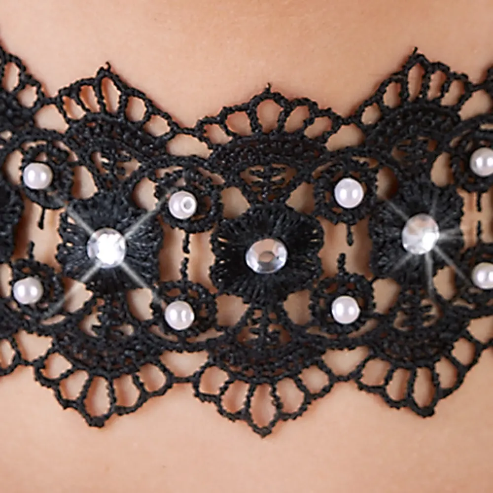 Cottelli Collection Embroidered Choker with rhinestones Photo 14