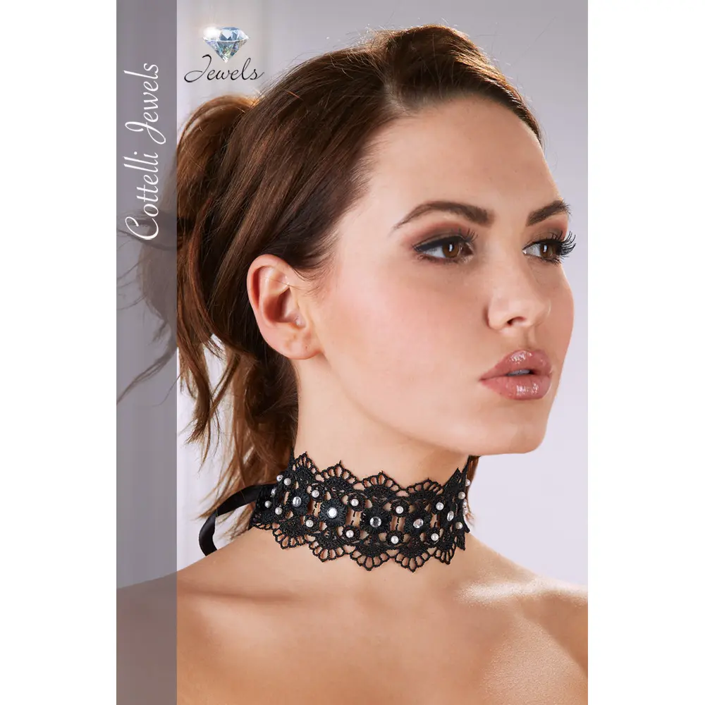 Cottelli Collection Embroidered Choker with rhinestones Photo 15