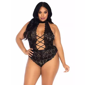 Bez dibena bodijs Leg Avenue Plus Size Melns D-222957