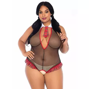 Fitnesa Teddy Leg Avenue Plus Size D-225844 Melns