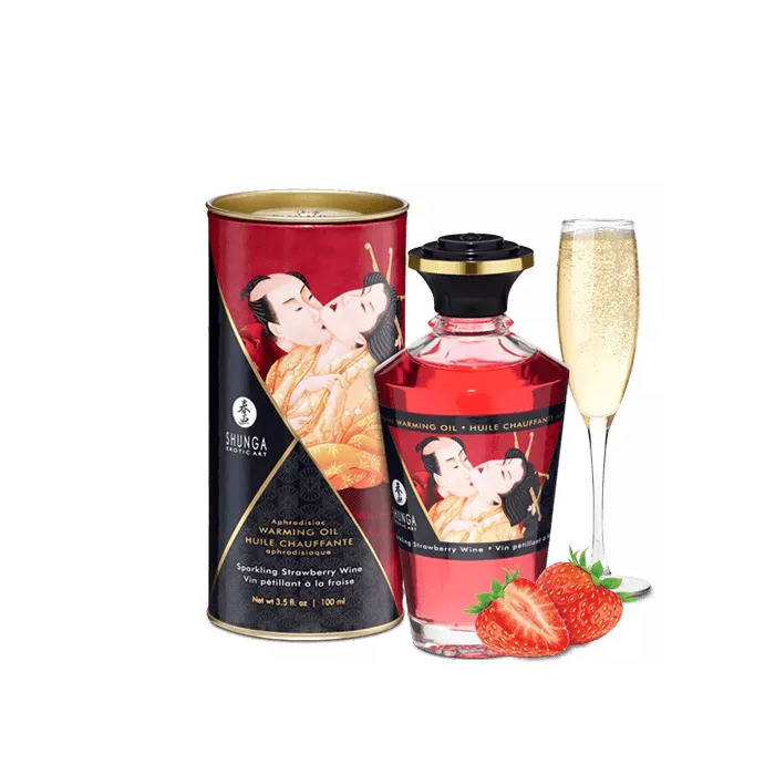 Warming lubricant, SHUNGA Sparkling Strawberry Wine, D-213464 Photo 1