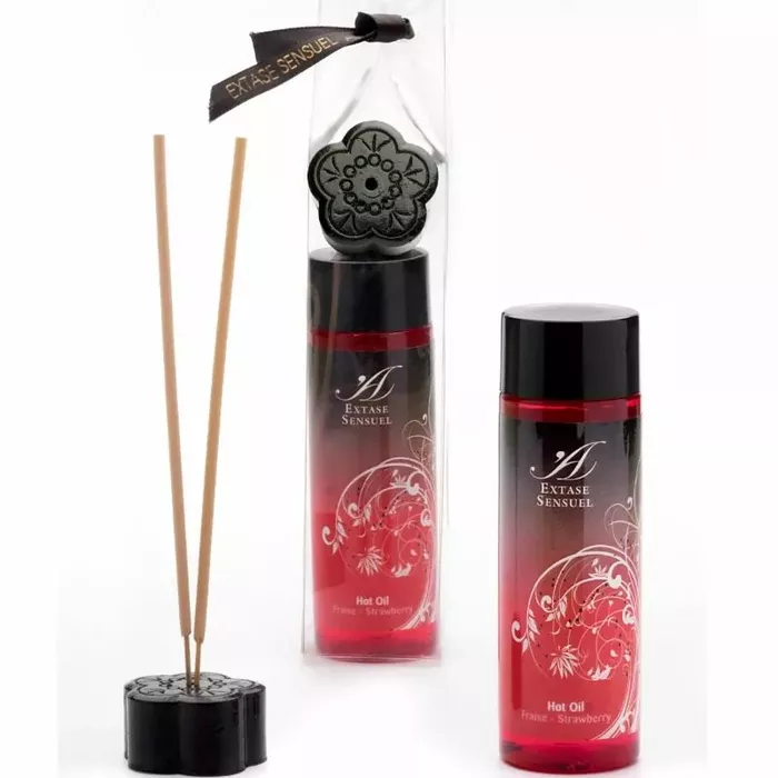 Sasildinoša intīmā eļļa Extase Sensual Strawberry Heat 100 ml Photo 2