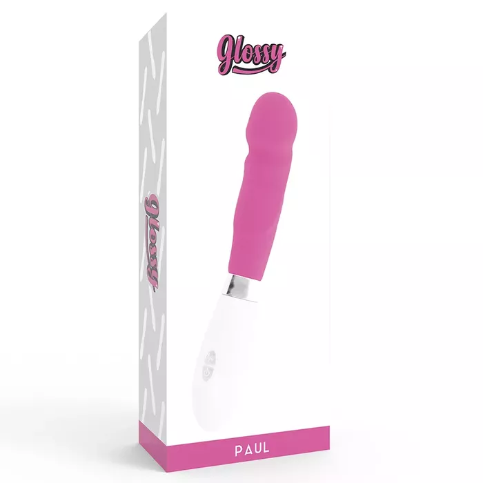 Vibrator GLOSSY Paul — 100% silicone, 12 cm Photo 6
