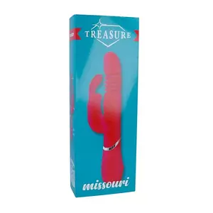 Вибратор TREASURE Missouri Silicone Pink — силикон, длина 25.7 см, диаметр 3.4 см, водонепроницаемый