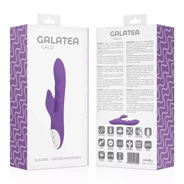 Vibrator GALATEA Galo Lilac — 21 cm, Ø 3.5 cm Photo 11