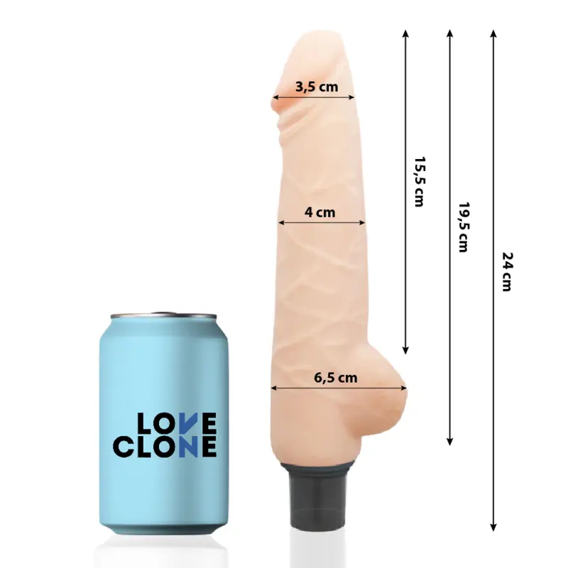Vibrator LOVECLONE Harald — 24 cm, 4 cm Photo 7